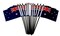 Pack of 12 Australia Mini Flags – 4"x6" Polyester Desk & Hand Waving Set